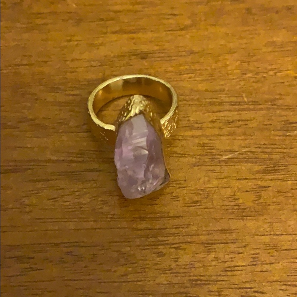 Amethyst Stone  ring (one size fits all)